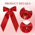 thumbnail image 4 of WMGHA Christmas Red Bow Garland Banner, 1 String of 8 Pre-Strung Satin Ribbon Bow Party Hanging Garland Decoration for Birthday,Valentine's Day Christmas Holiday Party Supplies(2m), 4 of 9