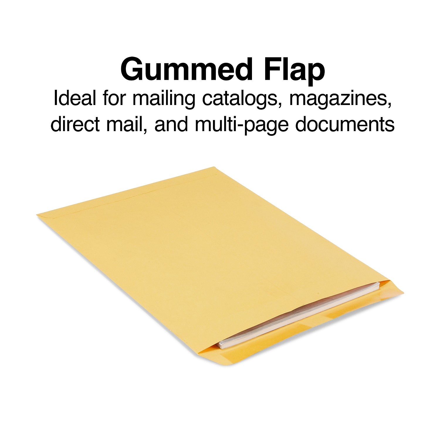 Staples Gummed Kraft Catalog Envelopes 11.5" x 14.5" Brown 100/Box (SPL534776)