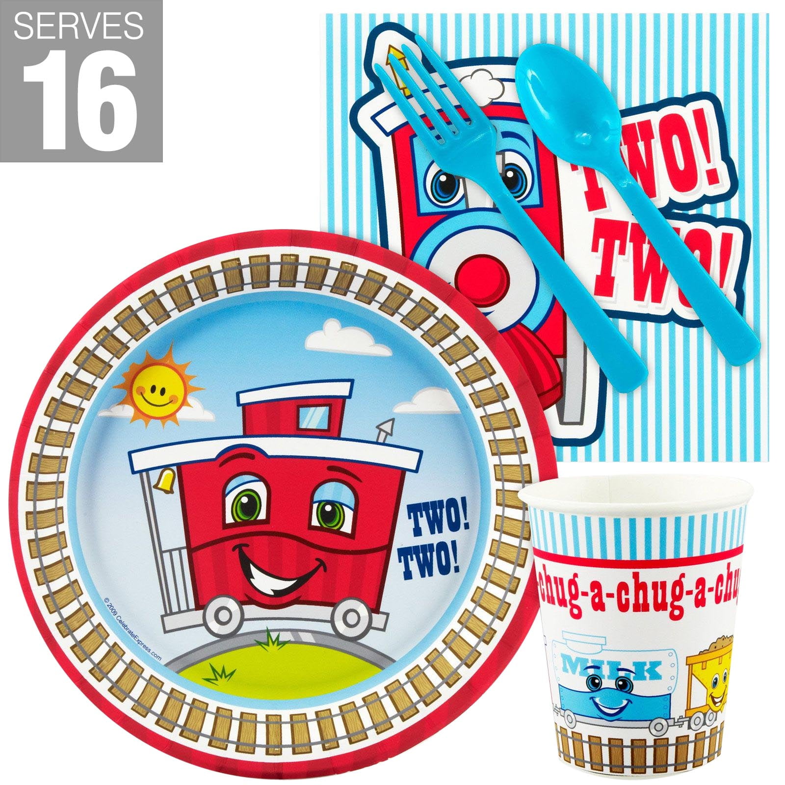 Two-Two Train 2nd Birthday Snack Pack for 16