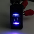 thumbnail image 5 of 3X 12V 20A Winch in Winch Out ON-OFF-ON Rocker Switch 7 Pin LED Blue, 5 of 5