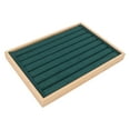 thumbnail image 3 of Earrings Drawer Insert, Rings Tray Protective Soft Lining Lightweight Stackable 7 Rows  For Home For Trade Show Green,Black,Grey,Beige, 3 of 8