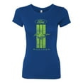 thumbnail image 2 of Green Striped Ford Mustang | Womens Cars and Trucks Slim Fit Junior Tee, Royal, Large, 2 of 3