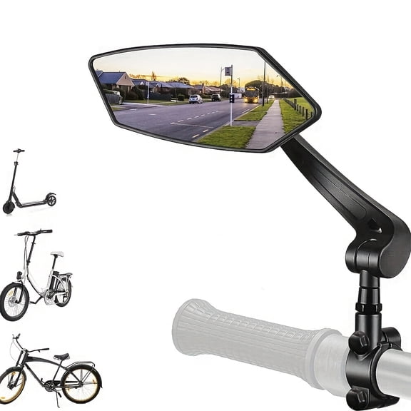 2PCS 360° Adjustable Bike Rearview Mirror Multi Angle Adjustment Easy To Install high definition Suitable For E-Bike, Bicycle, Scooter, Cycling Accessories