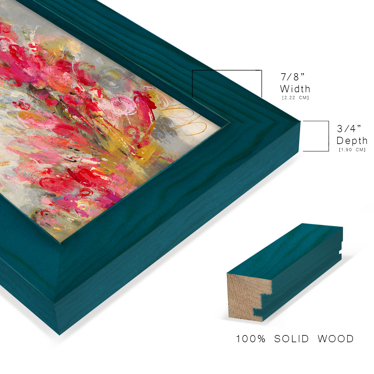 Flip Side - Framed Print w/glass - Ocean Blue
