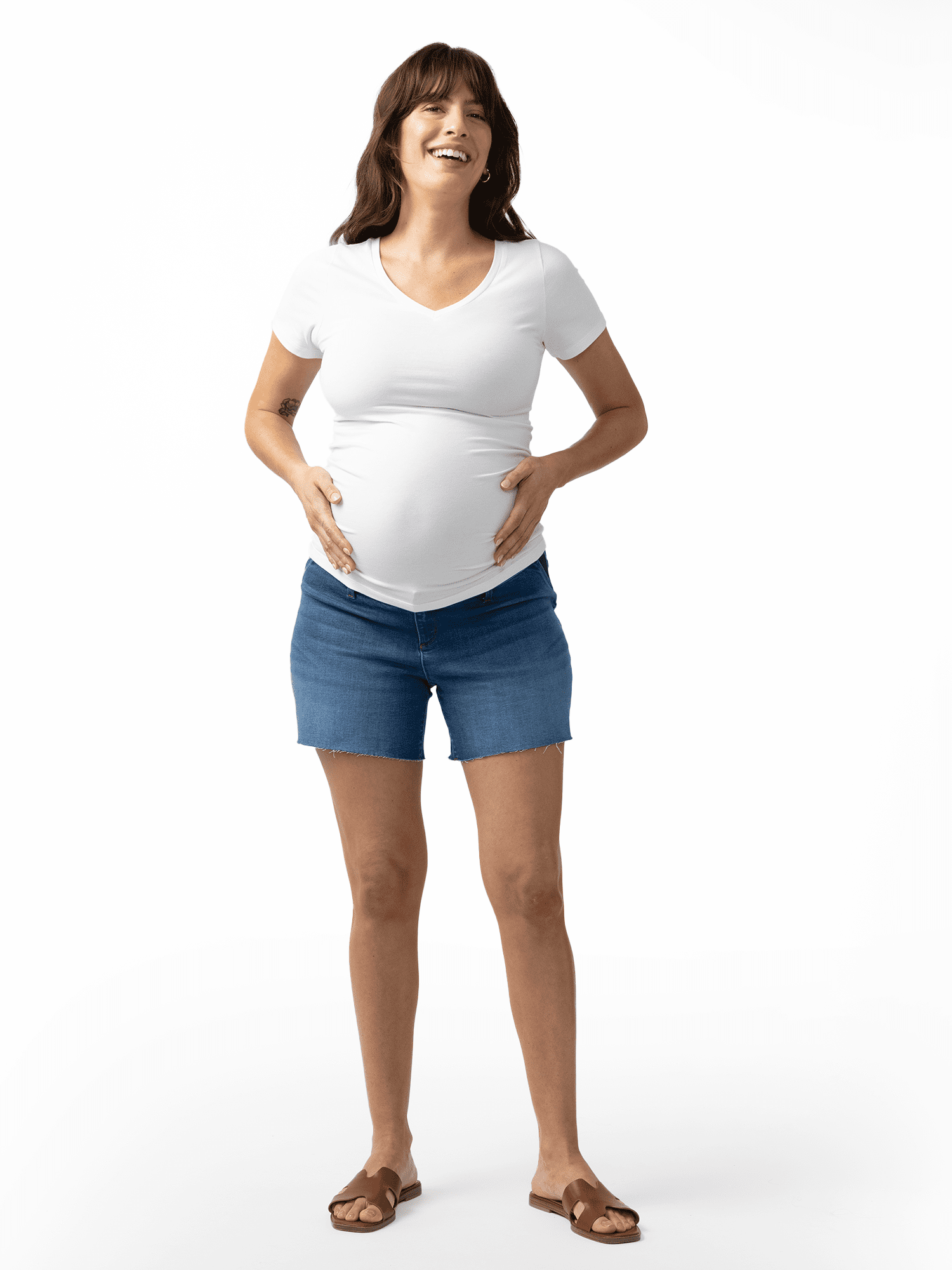 Ingrid & Isabel For Every Belly Maternity Denim Short, Available in Sizes S-XXL