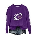 thumbnail image 2 of Sakmal Football Womens Sweatshirts Game Day Trendy Purple Workout Sweatshirts Soft Fall Clothes 2025, 2 of 5