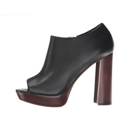 Vince Camuto Womens Kyrie Leather Open Toe Platform Pumps Black Size 6.0 Vince Camuto Womens Kyrie Leather Open Toe Platform Pumps Black Size 6.0