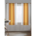 thumbnail image 5 of Sheer Curtains 63 Inch Length 2 Panels Set for Bedroom, Orange Stripes Semi Sheer Curtains for Windows, Modern Farmhouse Simple Vertical Lines Voile Window Treatments Rod Pocket Curtain, 5 of 7