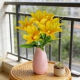 thumbnail image 5 of ddioayh Artificial Lilies Flowers Lifelike Realistic for Wedding Home Decor and Living Room Centerpieces Artistic Floral Arrangements, 5 of 6