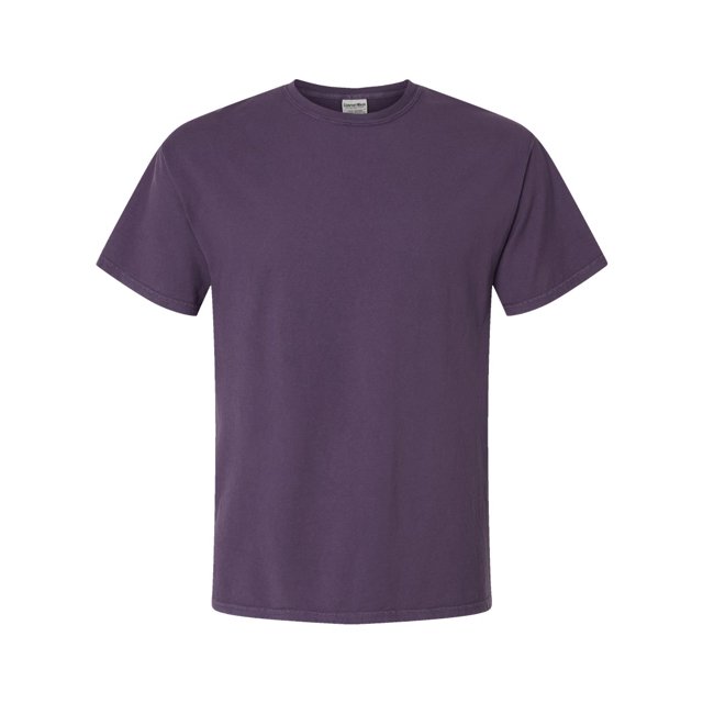 Hanes Mens Big ComfortWash Garment Dyed Short Sleeve Tee, L, Grape Soda