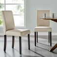 thumbnail image 5 of Side Dining Chair, Set of 2, Fabric, Wood, Beige, Modern Contemporary Urban Design, Kitchen Room Cafe Bistro Restaurant Hospitality, 5 of 9