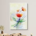 thumbnail image 3 of wall26 Canvas Print Wall Art Watercolor Effect Red Daisy Trio Line Art Floral Botanical Illustrations Modern Art Rustic Scenic Colorful Multicolor for Living Room, Bedroom, Office - 12"x18", 3 of 5