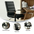 thumbnail image 5 of Flash Furniture Whitney Mid-Back Swivel LeatherSoft Desk Chair with Armrests, Black/Gold, 5 of 19
