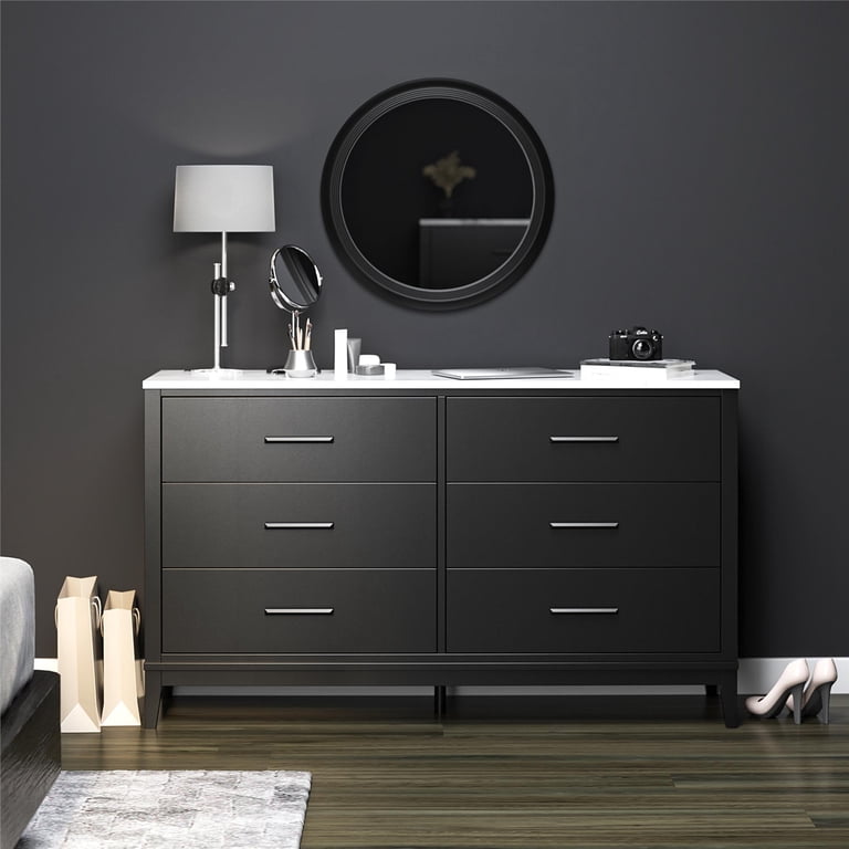 belmar black dresser J&M Furniture Lucca 3 Drawer Dresser w/ Mirror