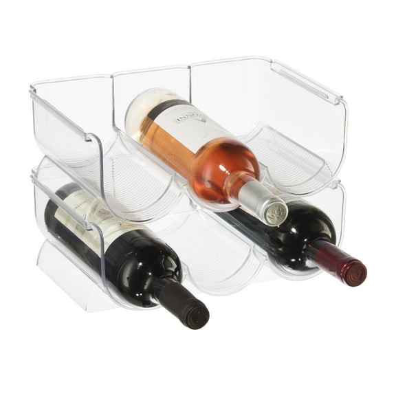 Oggi 3 Bottle Wine Rack Twin Pack - Hold 6 Bottles (12"x8"x4")