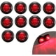 thumbnail image 1 of 10 Pack 3/4" LED Rear Side Marker Lights for Trucks, Trailers, Cab Markers, RV Markers,Brake Stop Light 12V (Red), 1 of 4