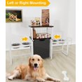 thumbnail image 5 of 30.6Long x 26.2 High Elevated Dog Bowl Stand with Pet Food Storage Organizer, Adjustable Raised Feeding Station with Toy Basket for Large Medium Small Dogs and Cats, White, 5 of 7