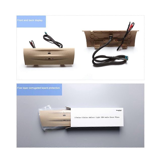 Lámpara de coche negra, 2 colores, tablero de instrumentos, cubierta USB para serie 3/GT/4 F30 F32 F34 F36 2012-2019, negra, negra