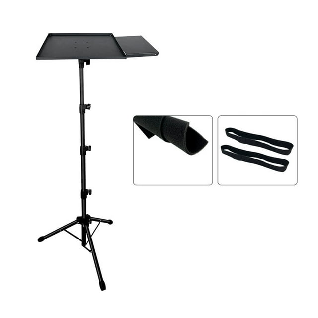 Trépied de Projecteur Support Universel pour Ordinateur Portable avec Plateau Hauteur Réglable de 24-63 Pouces