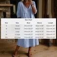 thumbnail image 3 of SZJXBUY Linen Dress Women Casual Summer Dressy Baggy 3/4 Sleeve Midi Dress Elegant V Neck Beach Vacation Sundress with Pockets Yellow,XXL, 3 of 6