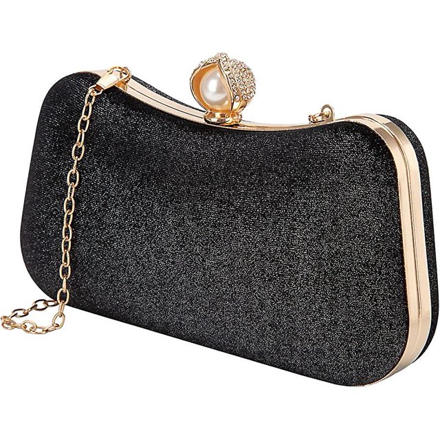 Bolso de mano elegante TANGJMXG bolso de noche Negro 20x11x5cm