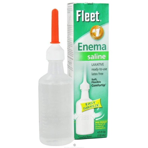 Fleet Enema ReadyToUse Saline, Laxative 4.5 Fluid Ounce Walmart