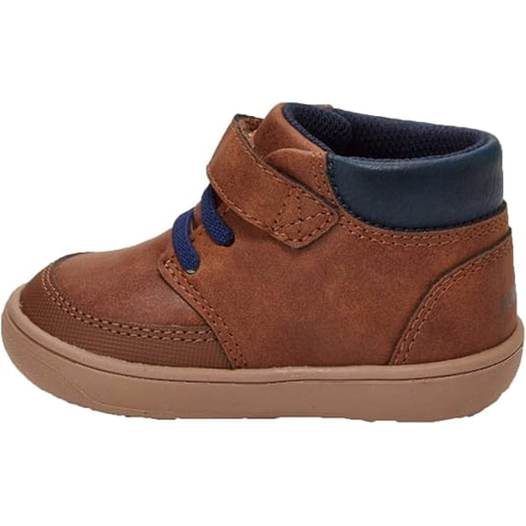 Surprize by Stride Rite Baby Boys' Branly Faux-Leather Ankle Boots (Infant/Toddler)- Brown - (Size: 3)