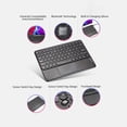 thumbnail image 3 of Teclado Bluetooth con panel táctil para iPad Pro Trackpad teclado inalámbrico Bluetooth para iPad iOS tableta Smartphone portátiles Mac, teclado inalámbrico delgado redondo, 3 of 5