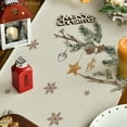 thumbnail image 3 of mubwai Xmas Pine Ornament Snowflake Merry Christmas Table Runner, Seasonal Winter Kitchen Dining Table Decoration for Home Party Decor 13x120 Inch, 3 of 7