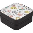 thumbnail image 3 of GZHJMY Doodle Summer Animals Jewelry Box for Women Girls, PU Leather Travel Jewelry Organizer Portable Jewelry Storage Holder for Necklace Bracelet Earrings Rings, 3 of 7
