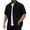 Black, variant on Men's Corduroy Shirt Jacket Big and Tall Short Sleeve Cotton Shacket Jacket Button Down Summer Flannel Overshirt