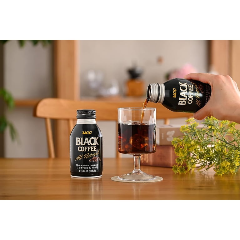 UCC Ready to Drink Black Coffee, 9.74 FL OZ (Pack of 24), Imported