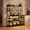 Black, variant on Vividwood Large Bakers Rack with LED Lights & Power Outlet, 55" Wide Microwave Stand with Storage Shelves, 6-Tier Kitchen Racks and Shelves