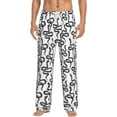thumbnail image 2 of Goofa Hand Drawn Snake Printed Soft Pajama Pants for Men, Wide Leg Comfy Casual Lounge Yoga Pants-X-Large, 2 of 9