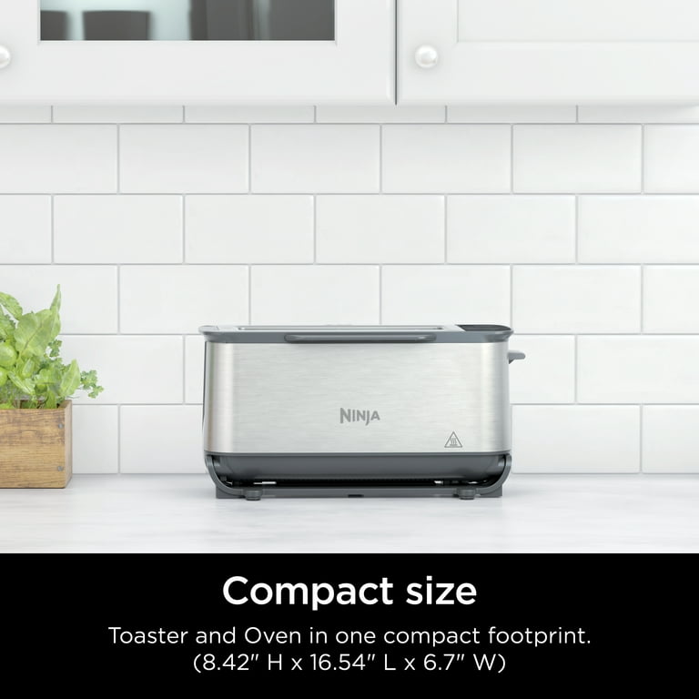 Ninja ST101 Foodi 2-in-1 Flip Toaster, Compact Toaster Oven