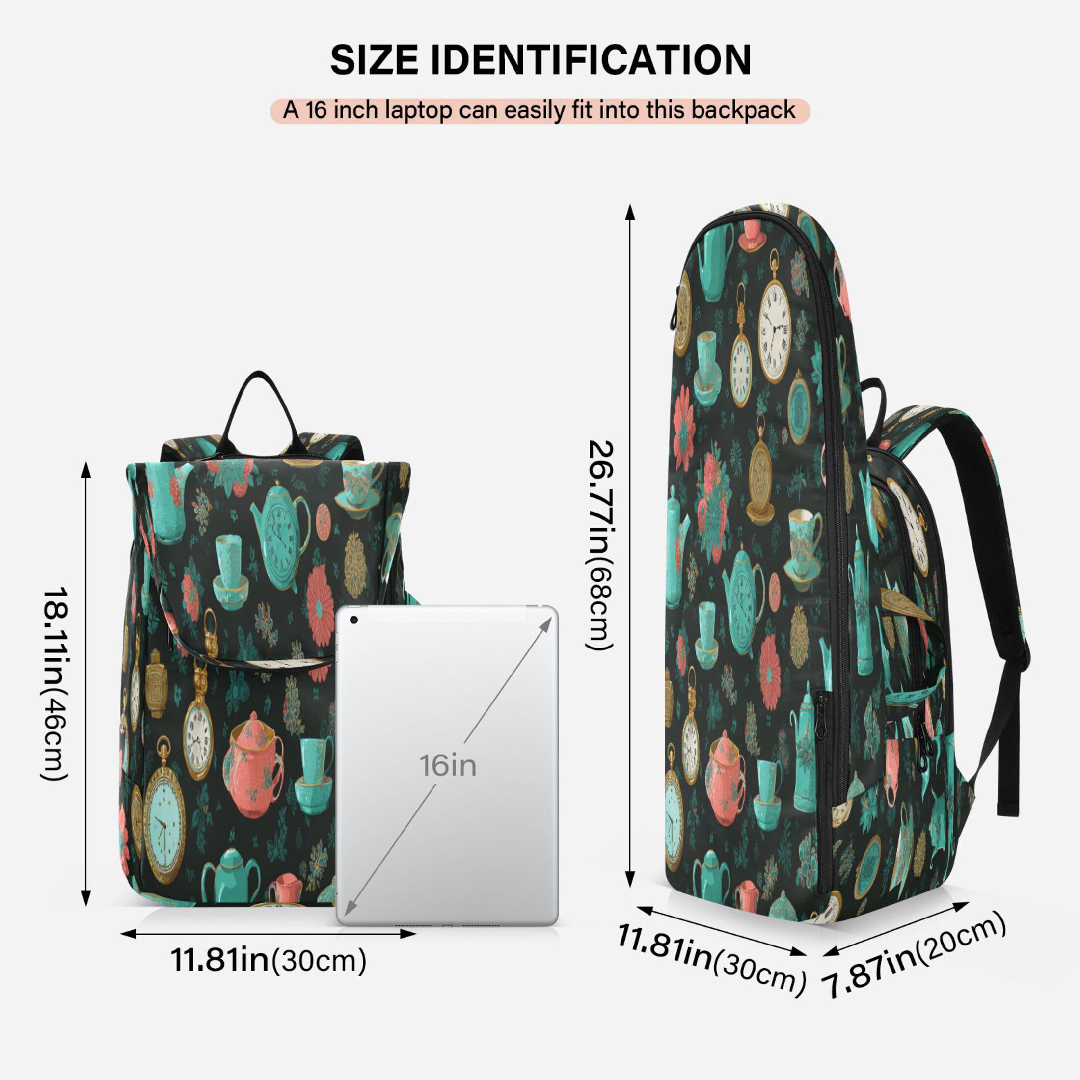 2 Racquet Holder Tennis Backpack Tennis Racket Covers Gym Bags Teal and Coral Vintage