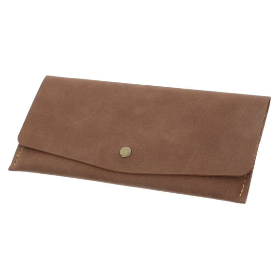DEEPCRAFF Small Wallet Cash Envelope Wallet Light Brown 1Pcs 7.5X3.7X0.4In