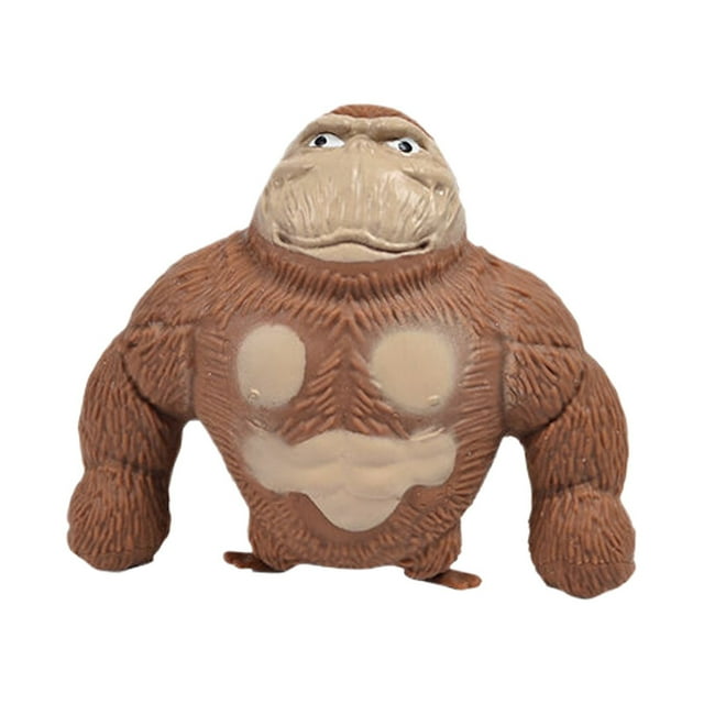 Funny Brown Monkey Toy Figure For Kids And Adults Stretch Toy Decompress And Stress Toy Stress Toy For Children And Adults Sensory Toy Gift For Easter