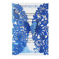 thumbnail image 3 of ckepdyeh 20 Set Butterfly Invitation Cards Lace Wedding Invitations with Envelopes( Blue Glitter), 3 of 6