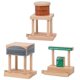 thumbnail image 1 of Set de Accesorios para Tren de Madera Orbrium – Torre de Agua, Tolva de Carbón y Estación de Diésel, 1 of 3