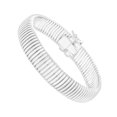 thumbnail image 2 of Jewelstop Sterling Silver Polished Finish Standard 12mm Thick Tubogas Bracelet with Box Clasp - 7", 2 of 5