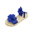 thumbnail image 3 of Kinrui Women's 3D Flat Flower Sandals Boho Ankle Strap Open Toe Summer Beach Shoes 8.5, 3 of 9