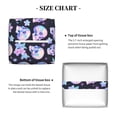 thumbnail image 5 of Lsque crystal flower Skull Printed Tissue Box Cover Holder, Facial Paper Organizer Dispenser,Square with Bottom Belt, PVC Leather Decorative Organizer, 5 of 8