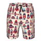 thumbnail image 3 of Balery Rocket Pattern Traje de Baño Estilo Hawaiano para Hombre, Shorts de Secado Rápido con Bolsillos-X-Large, 3 of 6