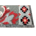 thumbnail image 4 of StepBasic Non-Slip Rubber Backing Resistant Carpet Stair Gripper Set of 14 - Gray Floral ( 8.5" x 26" ), 4 of 7