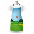 thumbnail image 3 of Golf Apron, Teeing Ground with a Hole and Flag Golfing Field Competition Sports, Unisex Kitchen Bib with Adjustable Neck for Cooking Gardening, Adult Size, Green Pale Blue, by Ambesonne, 3 of 4