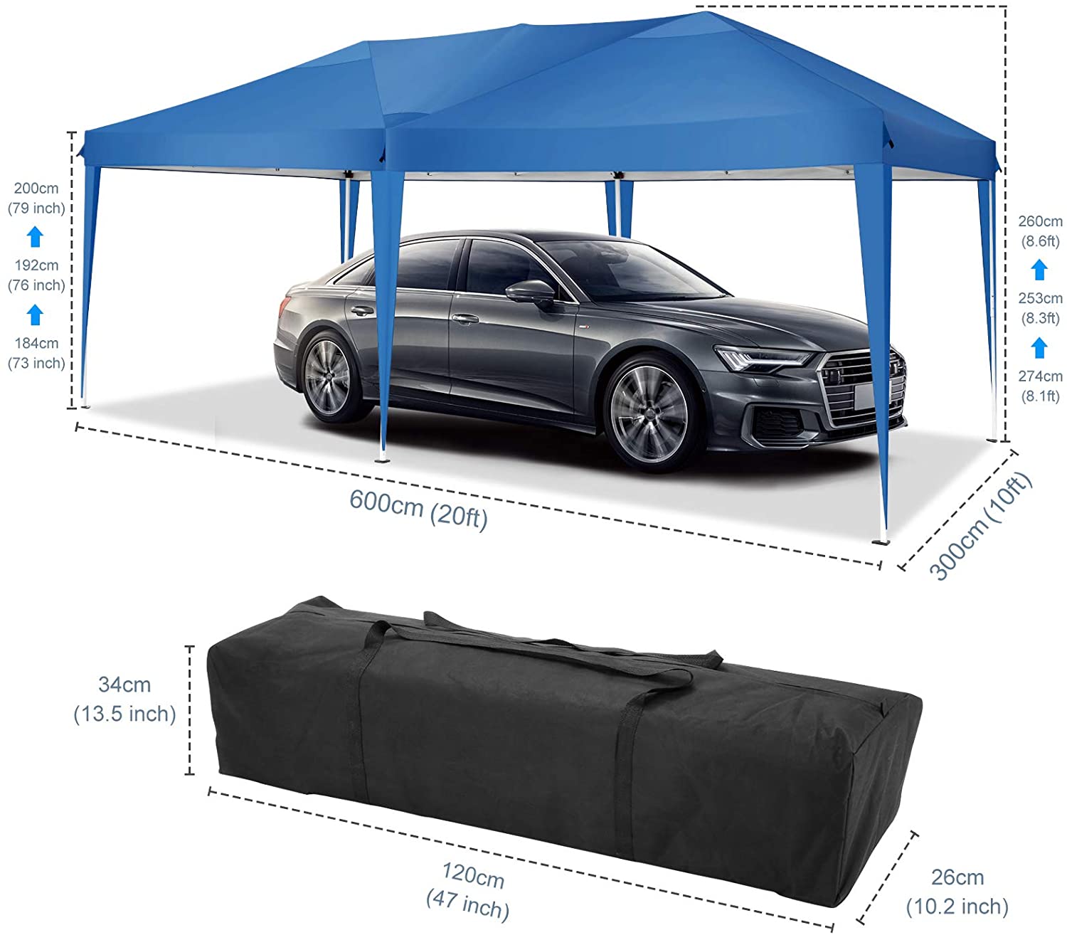 Buy 10' x 20' Canopy Tent EZ Pop Up Party Tent Portable Instant