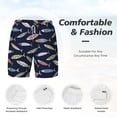 thumbnail image 5 of Lsque Mens Swim Trunks Sardine Pattern - Bathing Suit Compression Liner - Beach Swim Shorts Swimwear - (S-3XL) - Stretch Quick Dry -XX-Large, 5 of 9