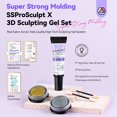 thumbnail image 3 of SAVILAND 3D Sculpting Gel and Chrome Nail Powder Kit: 15g No Wipe Clear 3D Nail Gel for Nail Art, 3D Carving Nail Molding Gel & Metallic Chrome Powder Set for Gel Nail Art Decoration Manicure, 3 of 8