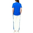 thumbnail image 4 of Conjuntos de blusas y camisas de manga larga y cuello redondo para niños, color liso, manga corta, cuello redondo, camiseta y pantalones deportivos con lazo en la pierna, conjunto deportivo informal d, 4 of 5